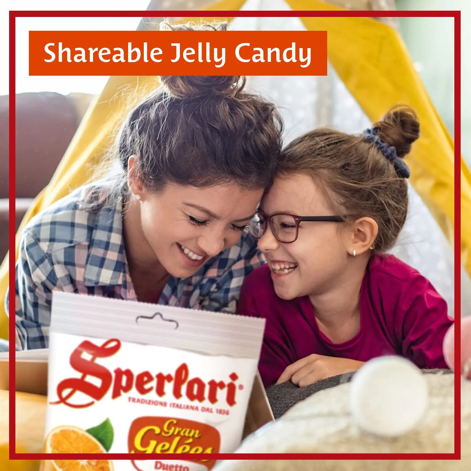 Sperlari Candies Gran Duetto Orange, Peach & Raspberry Italian Fruit Nectar Jelly Candy - Gluten Free, No Artificial Coloring, Individually Wrapped Gummy Candy - Fruit Gummies Made In Italy 1 KG Bag