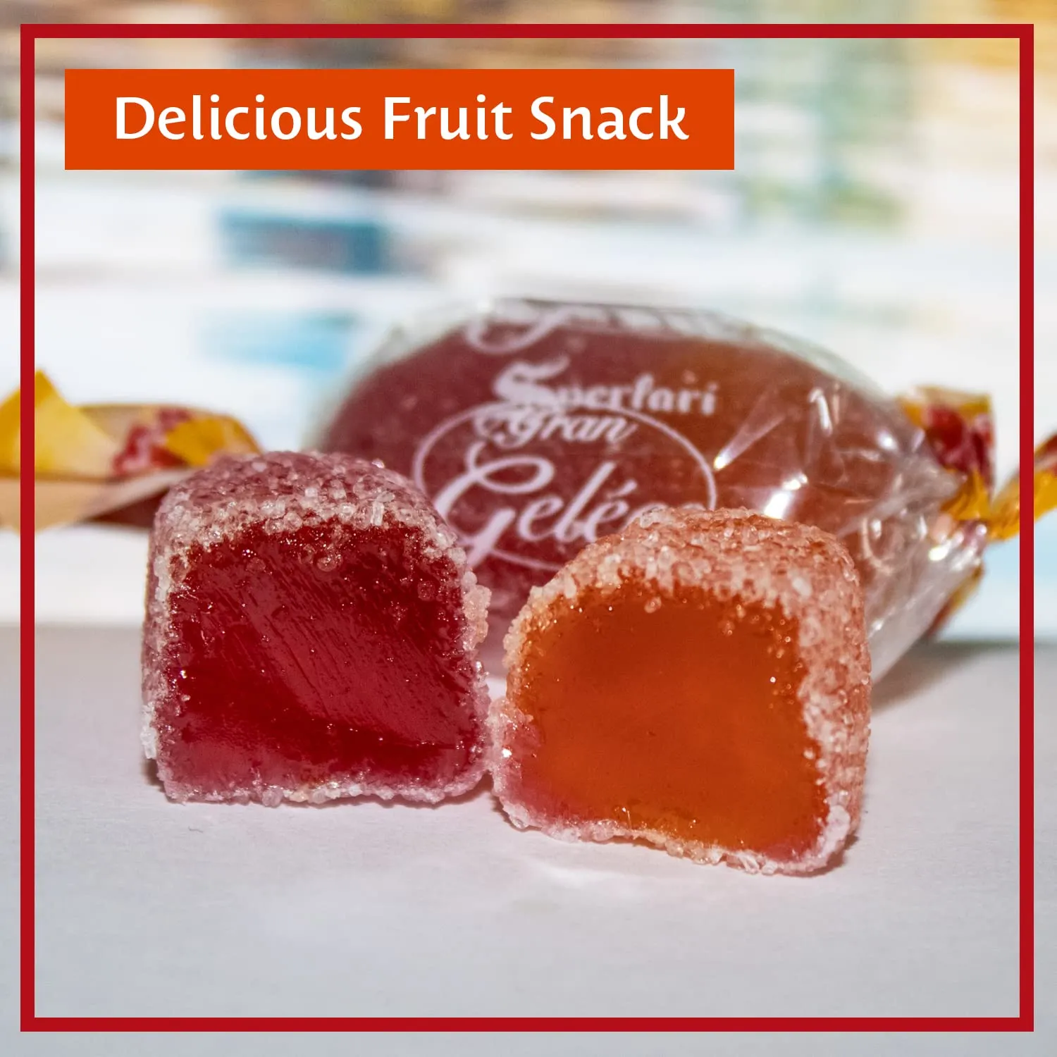 Sperlari Candies Gran Duetto Orange, Peach & Raspberry Italian Fruit Nectar Jelly Candy - Gluten Free, No Artificial Coloring, Individually Wrapped Gummy Candy - Fruit Gummies Made In Italy 1 KG Bag