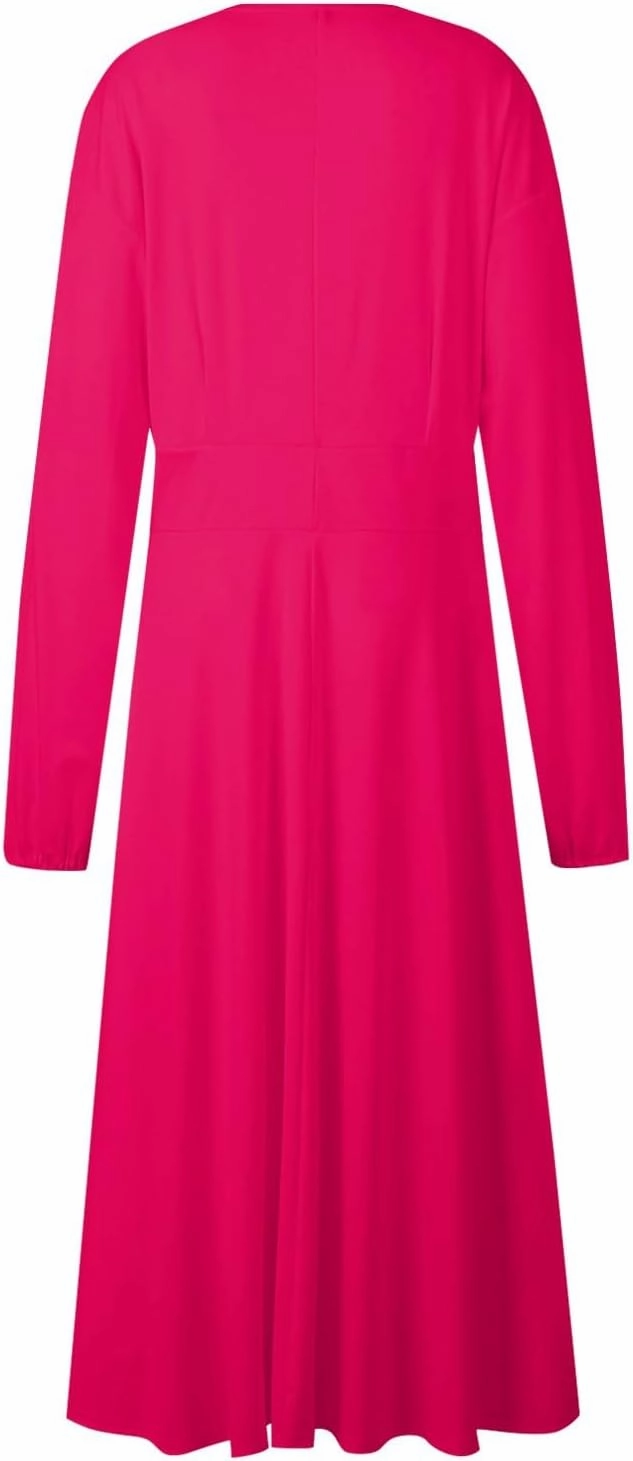 Spring Dresses for Women 2024 New Years Eve V-Neck Long Sleeve Gradient Plus Size Dresses for Curvy Formal Trendy