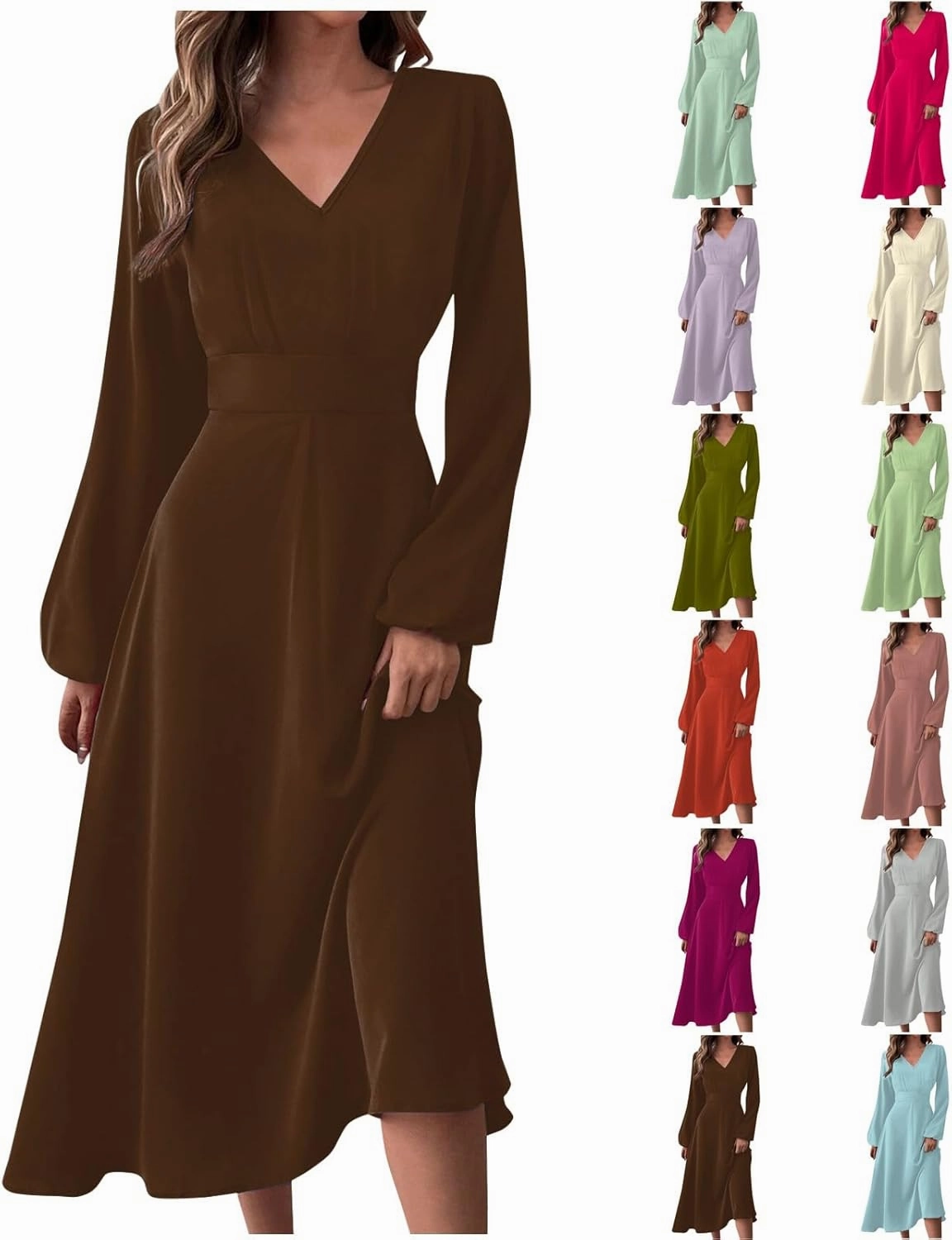 Spring Dresses for Women 2024 New Years Eve V-Neck Long Sleeve Gradient Plus Size Dresses for Curvy Formal Trendy