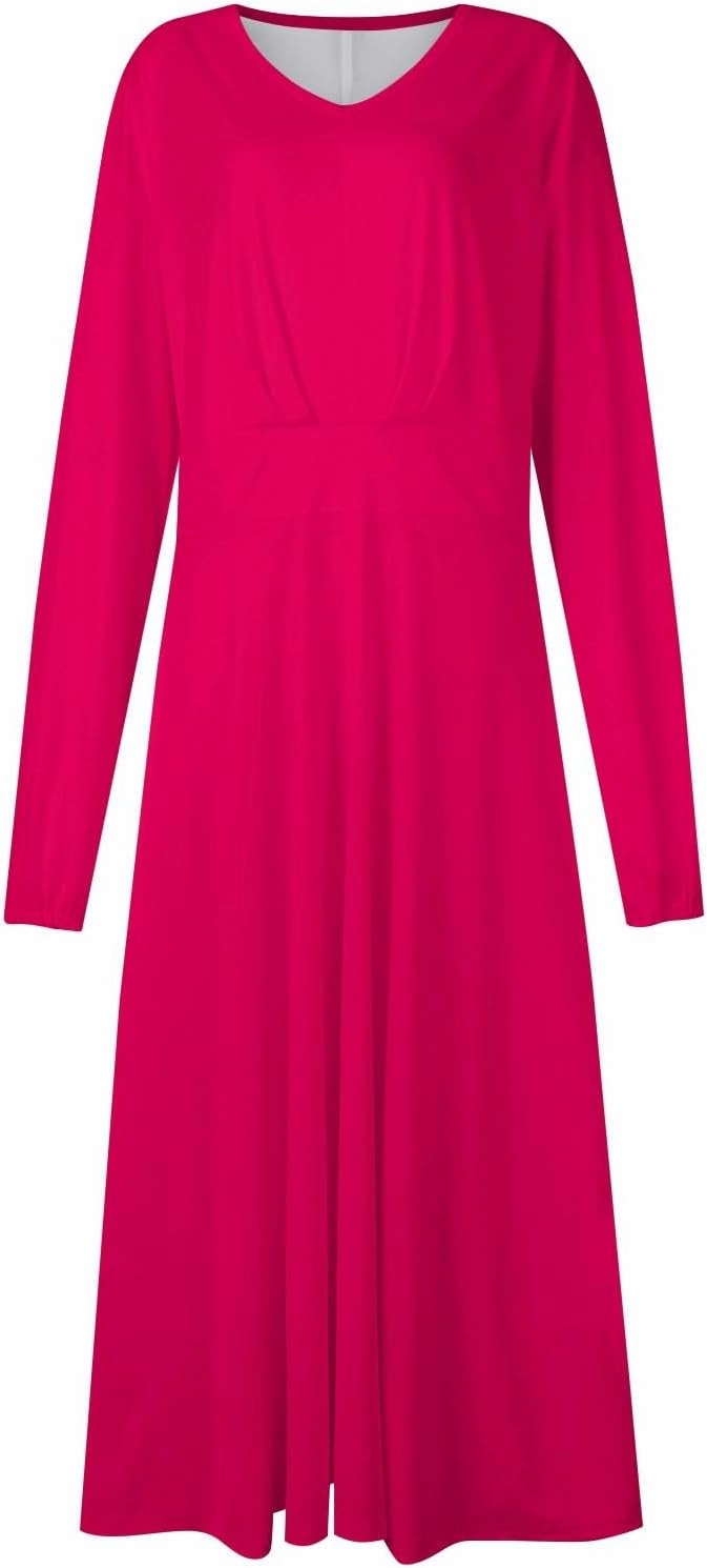 Spring Dresses for Women 2024 New Years Eve V-Neck Long Sleeve Gradient Plus Size Dresses for Curvy Formal Trendy