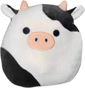 Squishmallow Official Kellytoy Plush Farm Squad Collectible Squishy Soft Animals (Connor Cow (Alternate Style), 8 Inch), Black/White/Peach, Connor Cow