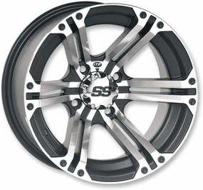 SS ALLOY SS212 Black Wheel with Machined Finish (12x7"/4x110mm)
