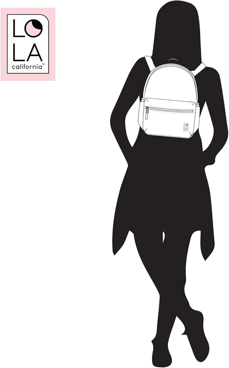 Star Medium Traditional Classic Backpack with Zipped Front Pocket and 2 Side Pockets, Petal - Fuschia