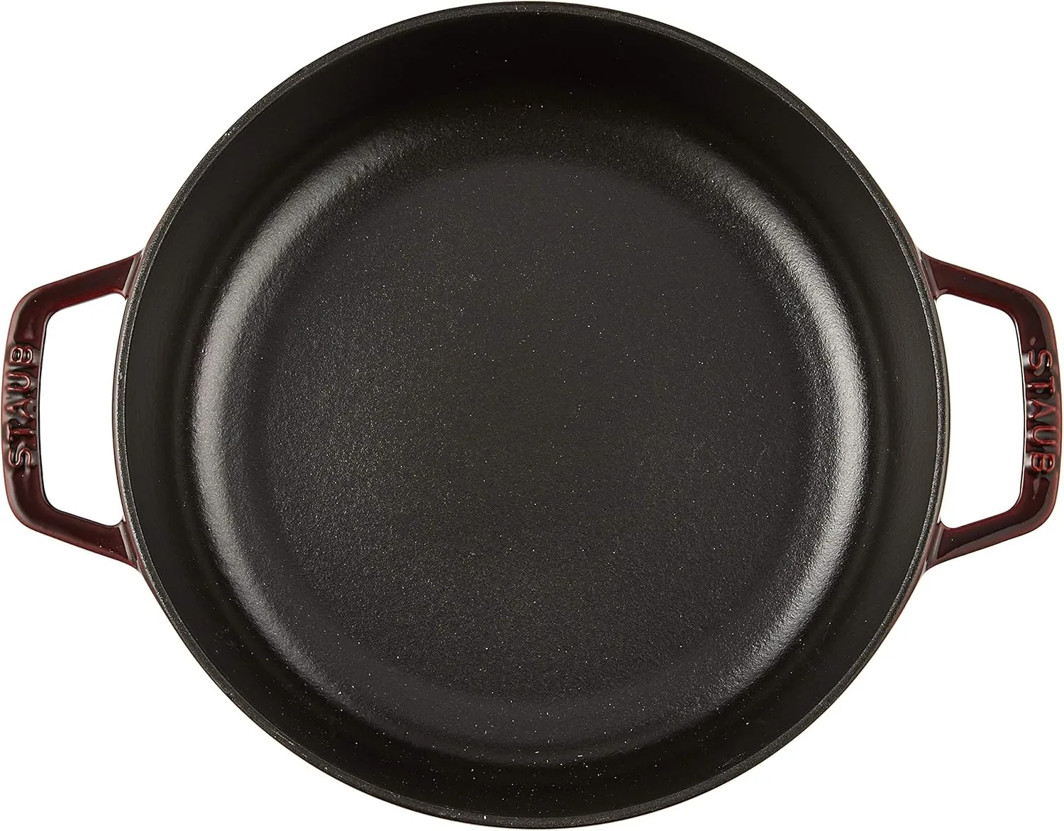 STAUB Chistera Cast Iron Oval Casserole, Grenadine Red, 24 cm