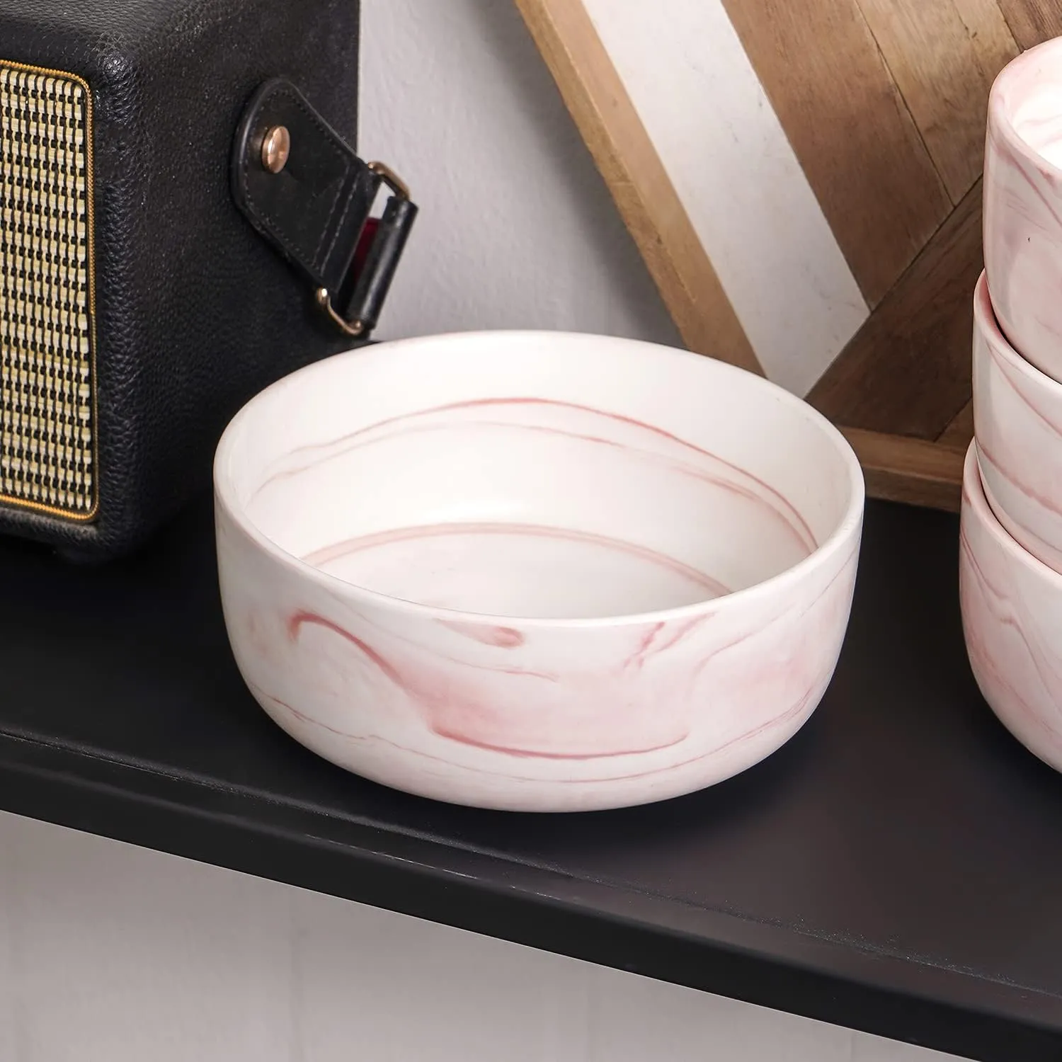 Stone lain Brighton Porcelain Dish Set, 4 Bowls, Pink