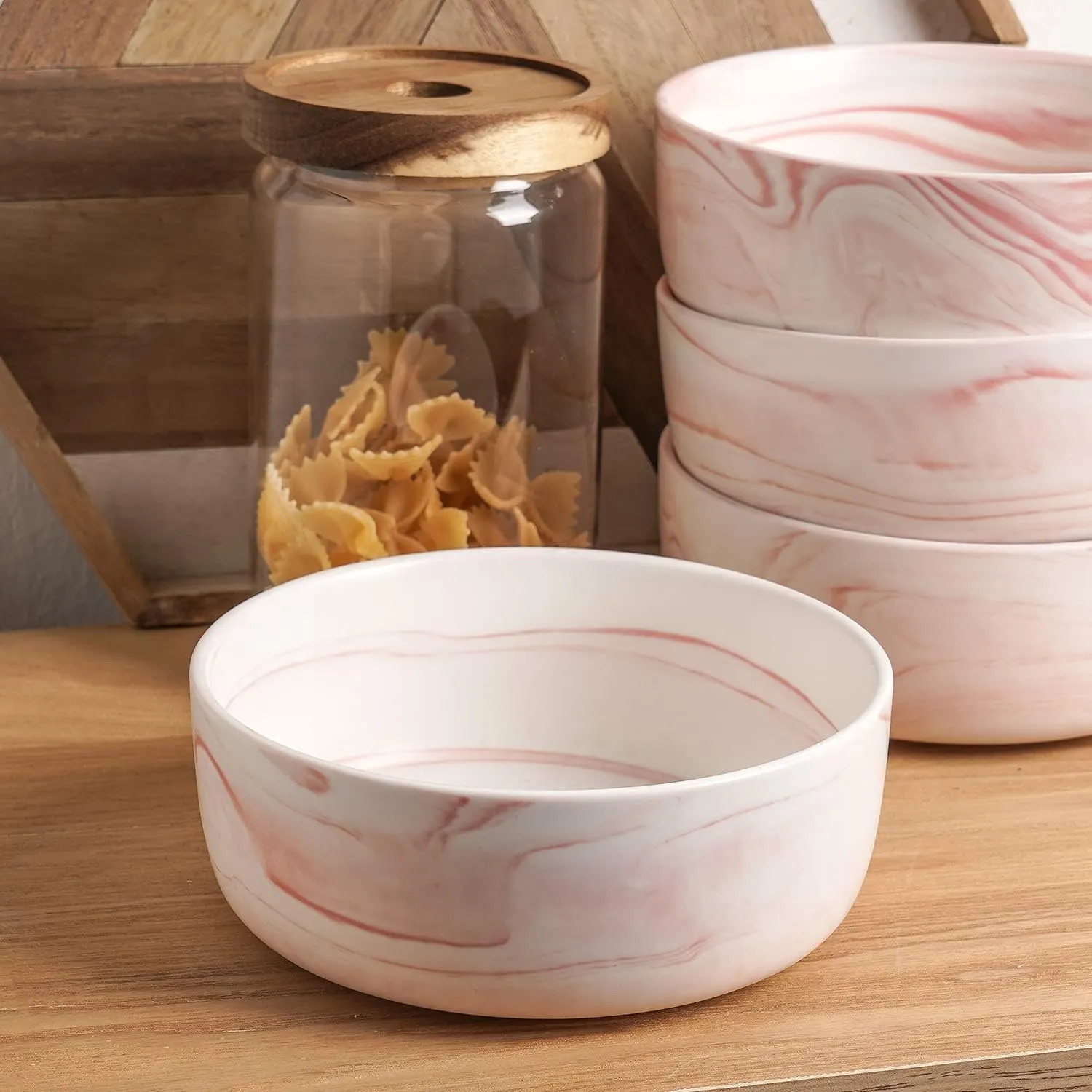 Stone lain Brighton Porcelain Dish Set, 4 Bowls, Pink
