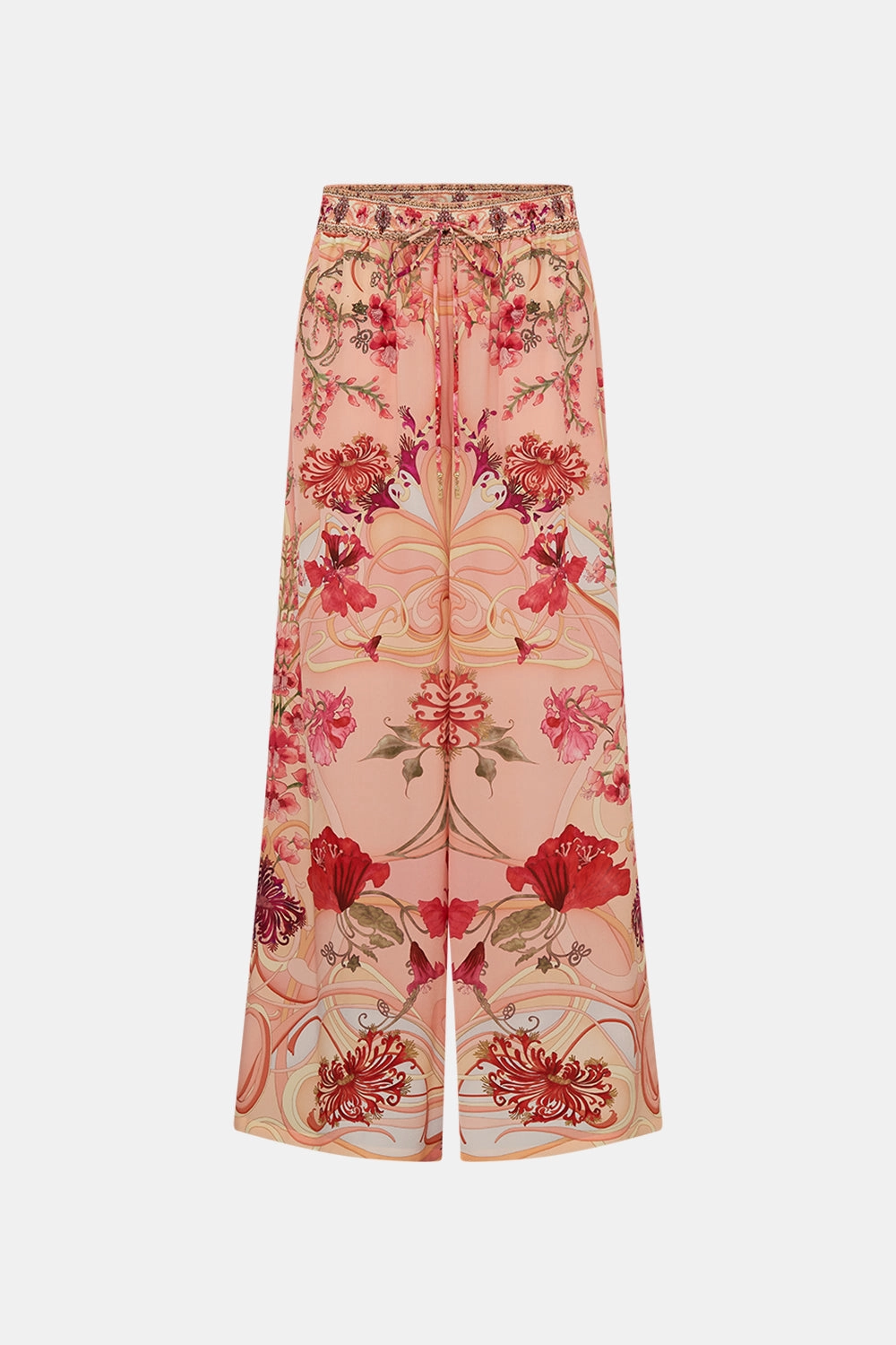 STRAIGHT LEG PANT BLOSSOMS AND BRUSHSTROKES