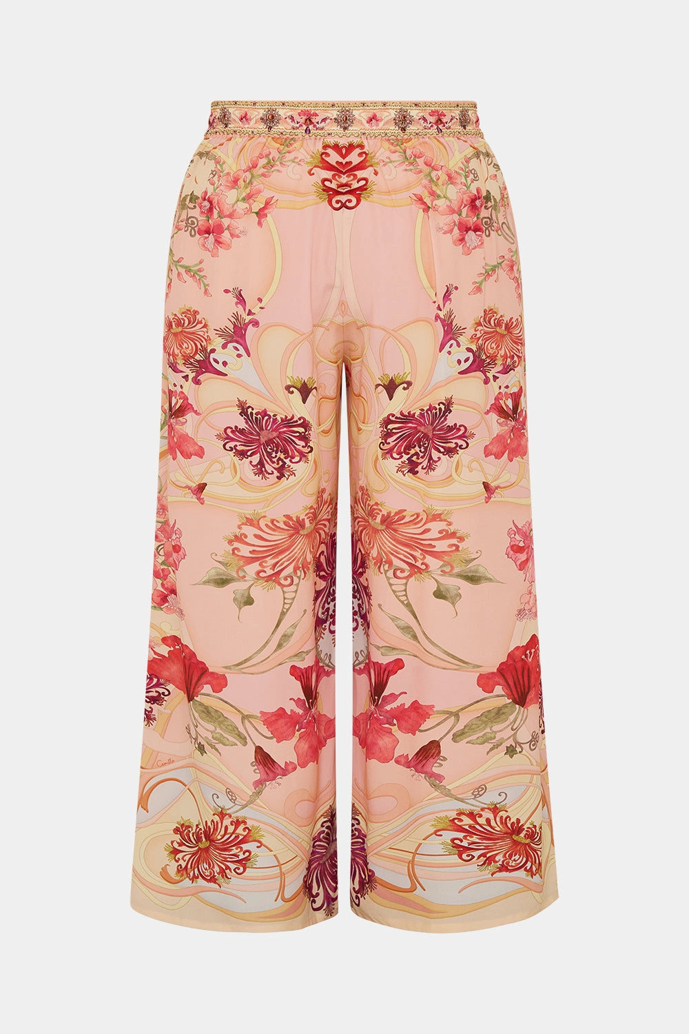 STRAIGHT LEG PANT BLOSSOMS AND BRUSHSTROKES