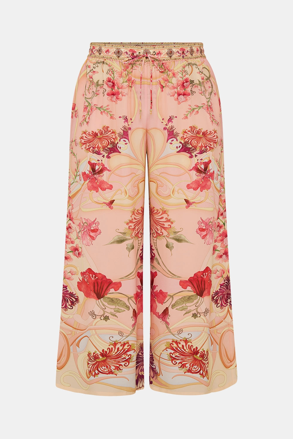 STRAIGHT LEG PANT BLOSSOMS AND BRUSHSTROKES