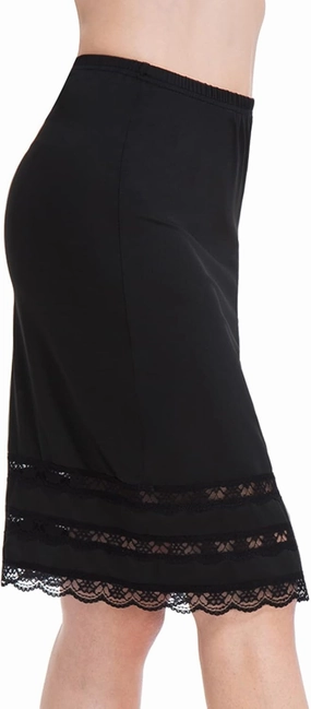 Subuteay Half Slips for Women Extender Lace Trim Knee Length Midi Underskirt Dress