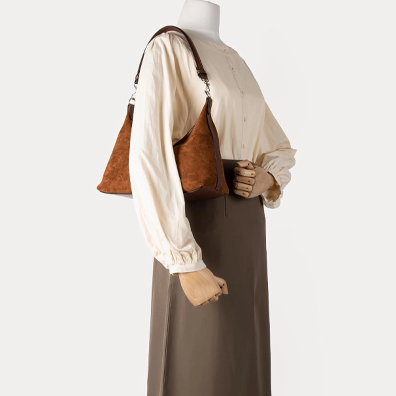 Suede Bag Brown Suede Purse Slouchy Bag Suede Tote Bag for Women Brown Suede Shoulder Bag Handbag