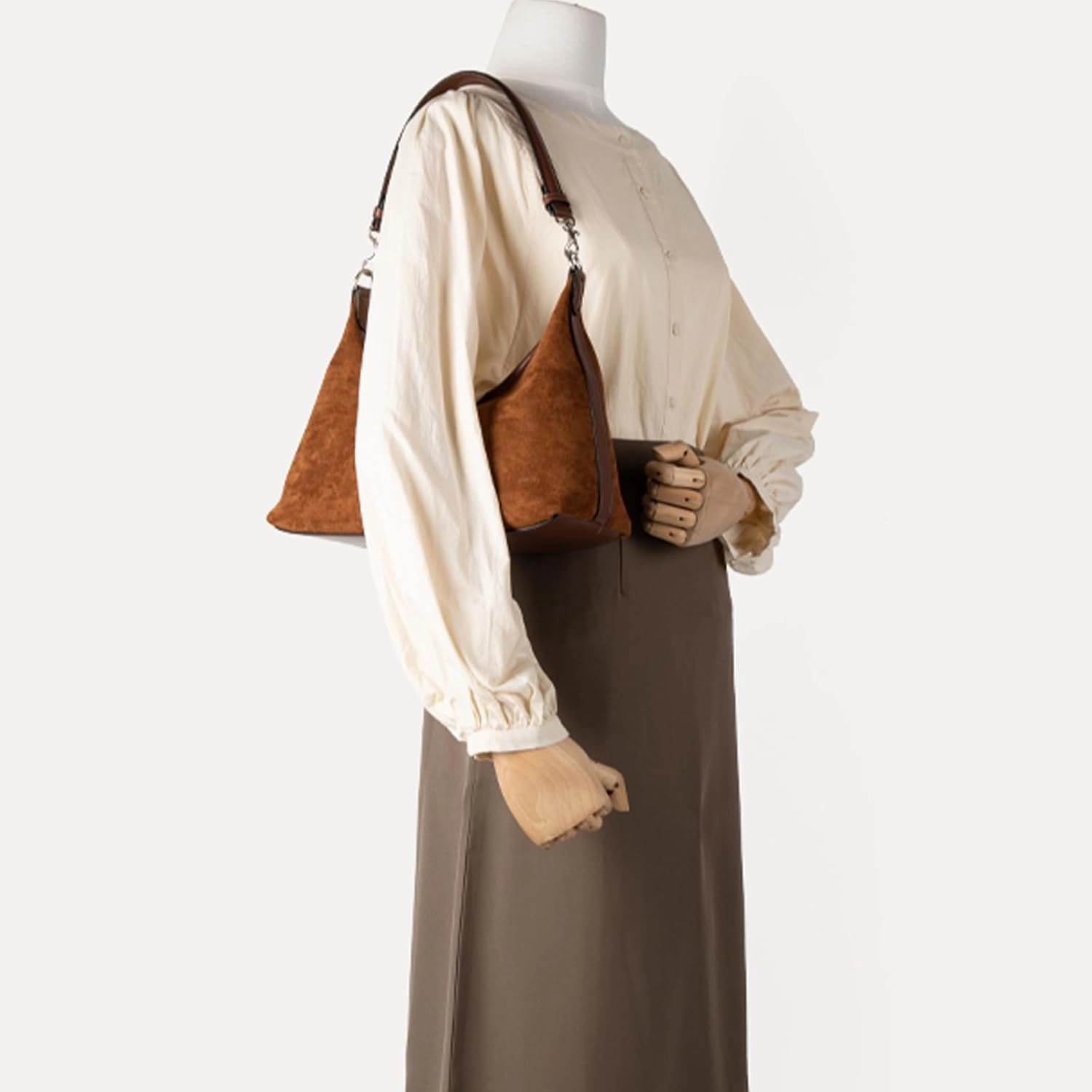 Suede Bag Brown Suede Purse Slouchy Bag Suede Tote Bag for Women Brown Suede Shoulder Bag Handbag