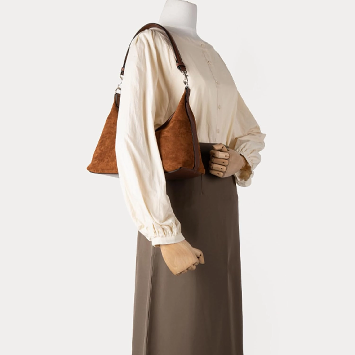 Suede Bag Brown Suede Purse Slouchy Bag Suede Tote Bag for Women Brown Suede Shoulder Bag Handbag