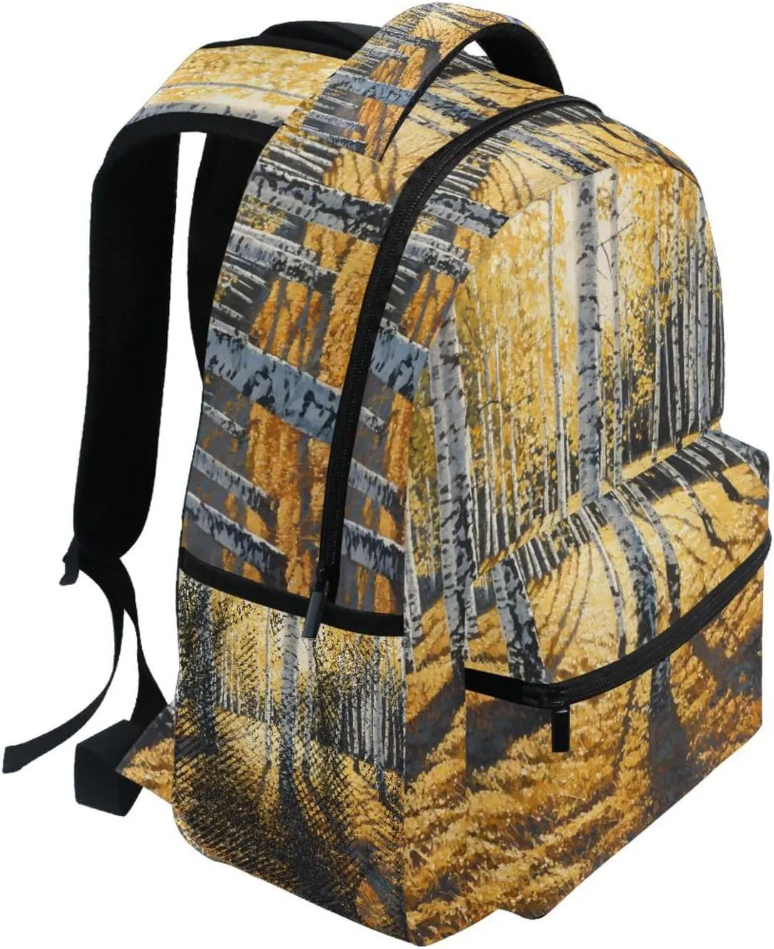 Sunlit Birch Forest Backpack for Men Women Daypack Travel Laptop Backpack Book Bag 12 ×16.9 In