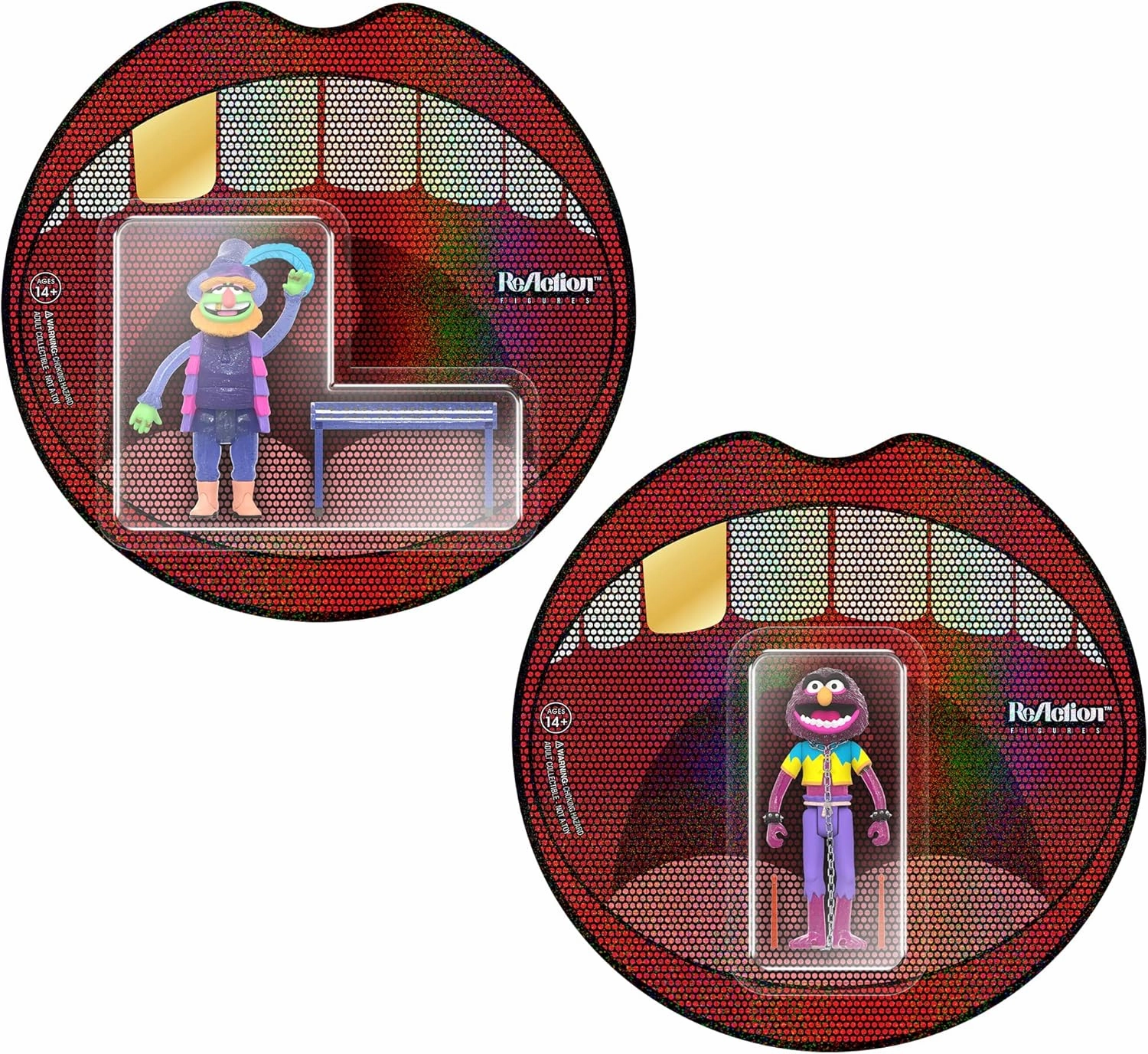 Super7 The Muppets Electric Mayhem Band Animal (Glitter) - 3.75" Muppets Action Figure with Accessory Classic Cartoon Collectibles and Retro Toys