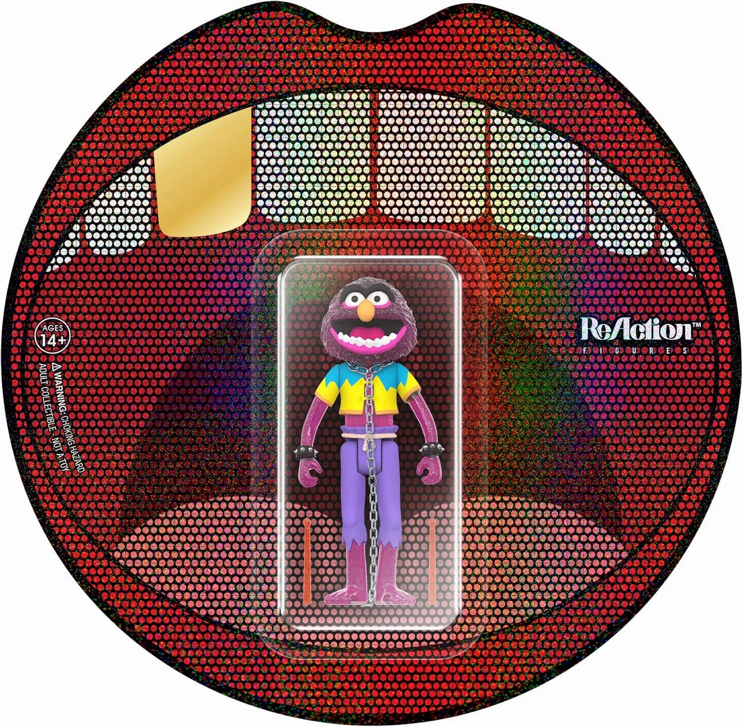 Super7 The Muppets Electric Mayhem Band Animal (Glitter) - 3.75" Muppets Action Figure with Accessory Classic Cartoon Collectibles and Retro Toys