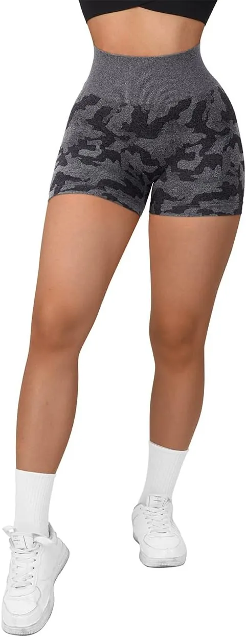 SUUKSESS Women Seamless Booty Shorts Butt Lifting High Waisted Workout Shorts