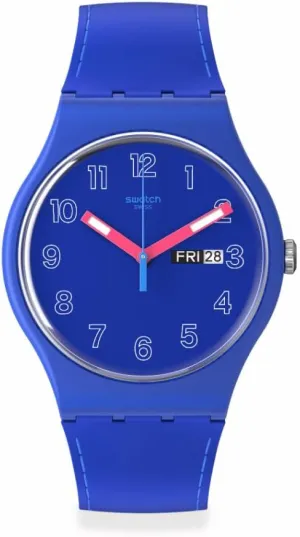 Swatch Gent BIOSOURCED Cobalt Disco Quartz Watch