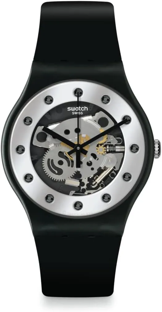 Swatch SILVER GLAM Unisex Watch (Model: SO29B109)