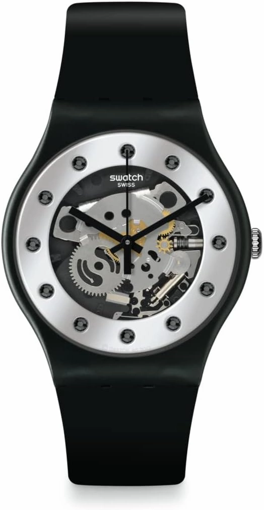 Swatch SILVER GLAM Unisex Watch (Model: SO29B109)