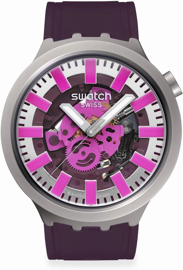 Swatch Unisex Casual Watch Purple Stainless Steel Quartz Audacious ACAI