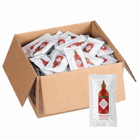 TABASCO Brand Sriracha Sauce, Medium Hot Sauce, Single-Serve Hot Sauce Packets, Thai-Style with Louisiana Twist, Rich Flavor, On-The-Go, Great on Stir-Fry, Teriyaki, & More, 0.2 Oz (Pack of 200)