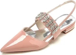 TarfiC Women's Flats I Rhinestone Shoes for Women I Womens Flat Shoes I Flat Shoes Women I Womens Patent Leather Shoes I Leather Flats for Women