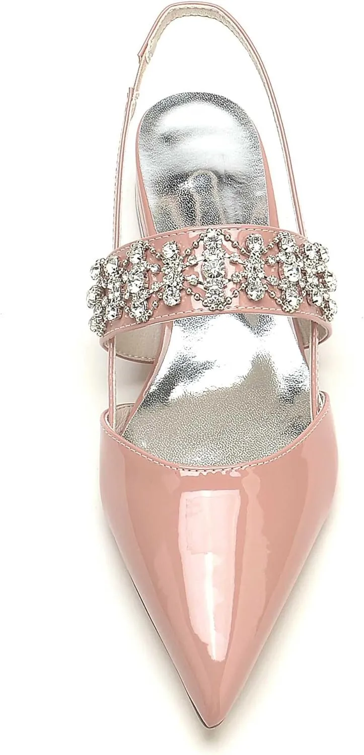 TarfiC Women's Flats I Rhinestone Shoes for Women I Womens Flat Shoes I Flat Shoes Women I Womens Patent Leather Shoes I Leather Flats for Women