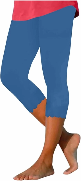TARIENDY Capri Leggings for Women 2025 Trendy High Waist Workout Pants Tummy Control Loose Comfy Yoga Sweatpants Trouser