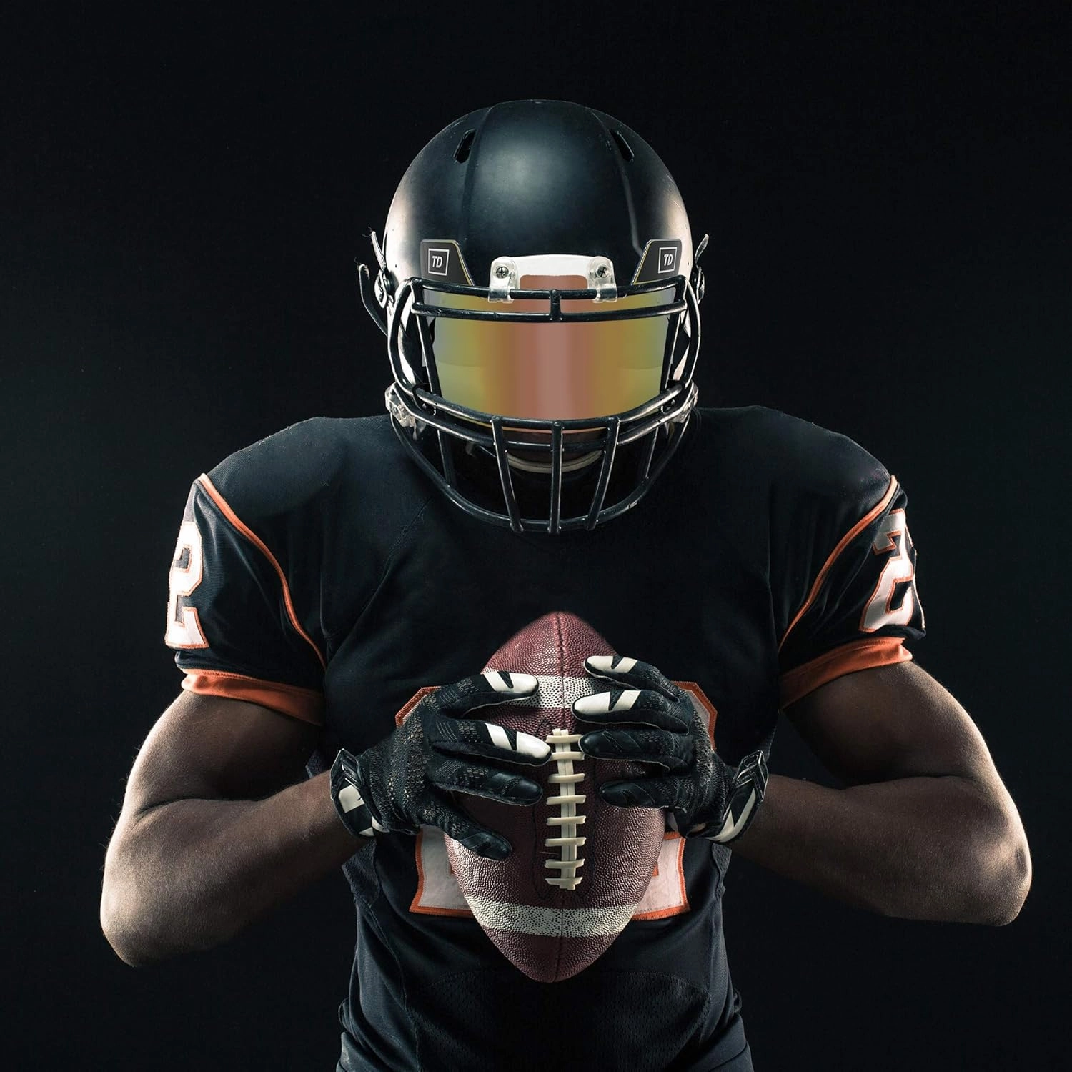 TD Sports Football Visor | Fits Kids, Youth, and Adult Helmets | Eye Protection for Helmet and Facemask