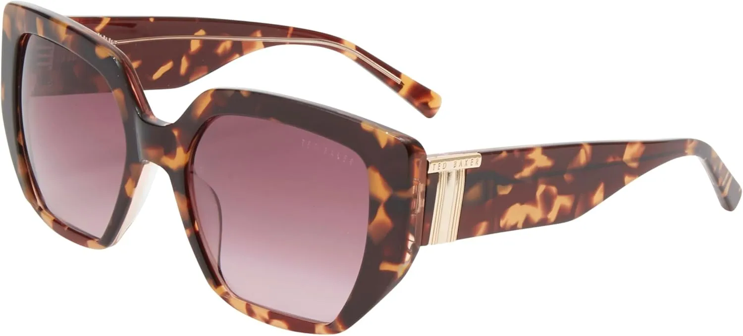 Ted Baker TWS261 Women's Square Cat Eye Sunglasses, 54 mm, UV400 Protection