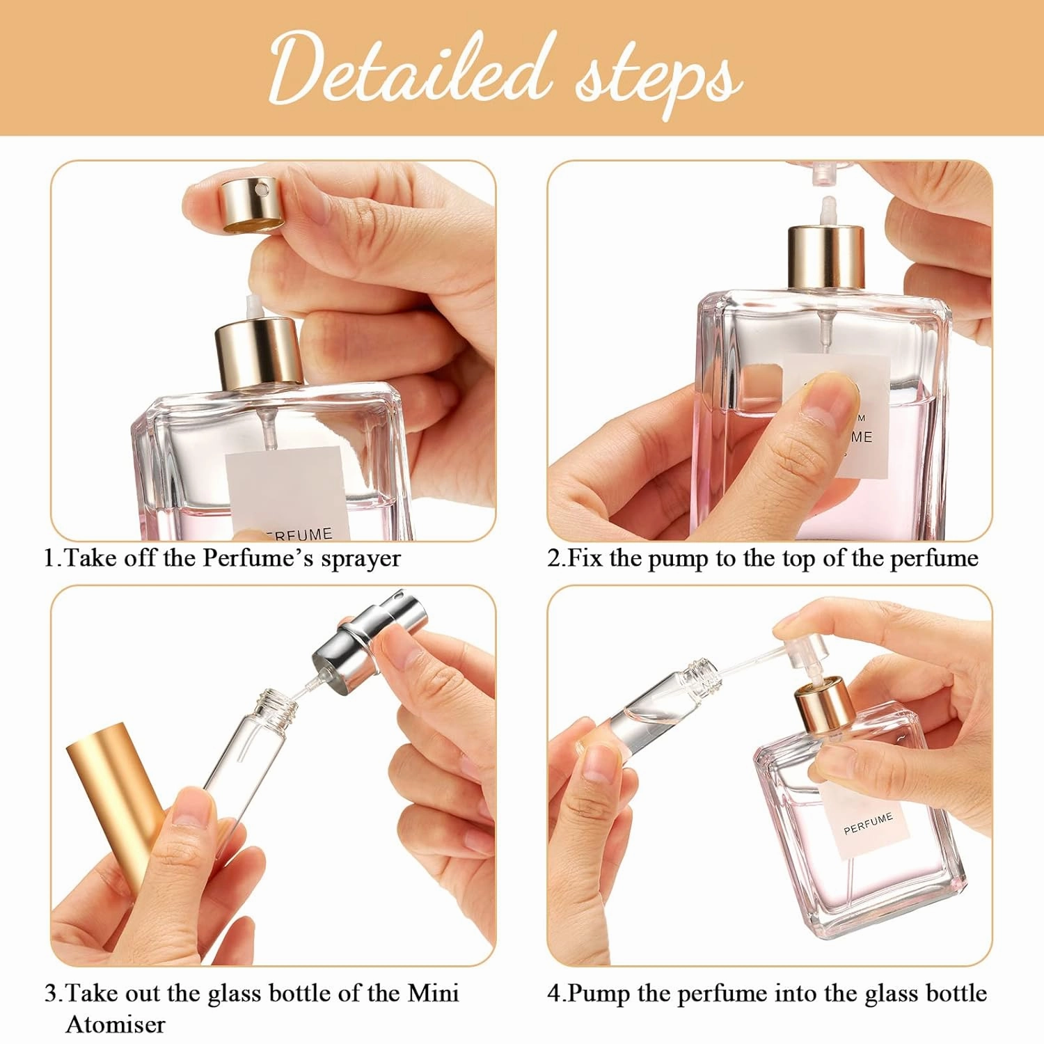 Tessco for you 21 Pieces Atomizer Perfume Bottles Mini Atomizer Sprayer for Perfume Bulk Refillable with 21 Pieces Pump for Travel Outgoing(5 ml,Multicolor)