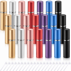 Tessco for you 21 Pieces Atomizer Perfume Bottles Mini Atomizer Sprayer for Perfume Bulk Refillable with 21 Pieces Pump for Travel Outgoing(5 ml,Multicolor)