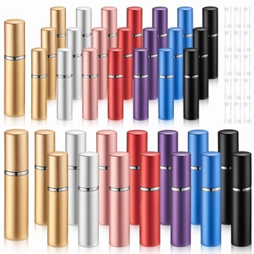 Tessco for you 35 Pieces Refillable Perfume Atomizer 5 ml 10 ml Mini Refillable Spray Bottle Portable Perfume Bottle with 35 Pieces Refill Dispenser Pump Transfer Tool for Outgoing