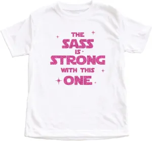The Sass is Strong with This one Pink Glitter Unisex Baby Tshirt