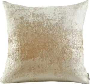 THE-TINOART White and Gold Jacquard Pillow Covers 20X20 Glitter Gold Splashed Throw Pillow Cover Reversed Soft Cream White Velvet Decorative Throw Pillow Covers for Couch Bed and Sofa 1Piece