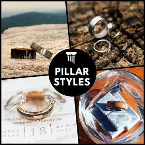 Thin Lapis Lazuli Ring Womens Wedding Bands Meteorite Ring 18K Rose Gold Tungsten Blue Lapis Ring Mens Couples Ring Set 6mm/8mm Unique Anniversary Gifts with Arrow, Meteor, and Lapis Inlays