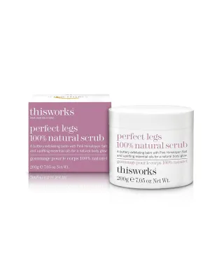 thisworks perfect legs 100% natural scrub: Buttery Exfoliating Balm with Pink Himalayan Salt for a Natural Body Glow, 200g | 7.05 oz