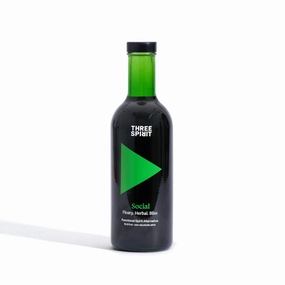 Three Spirit Non-Alcoholic Alternative Spirit - The Elixir, 50cl | Adaptogens, Cacao, Damiana & Lion's Mane | Active Botanical, Gluten Free & Vegan Drinks
