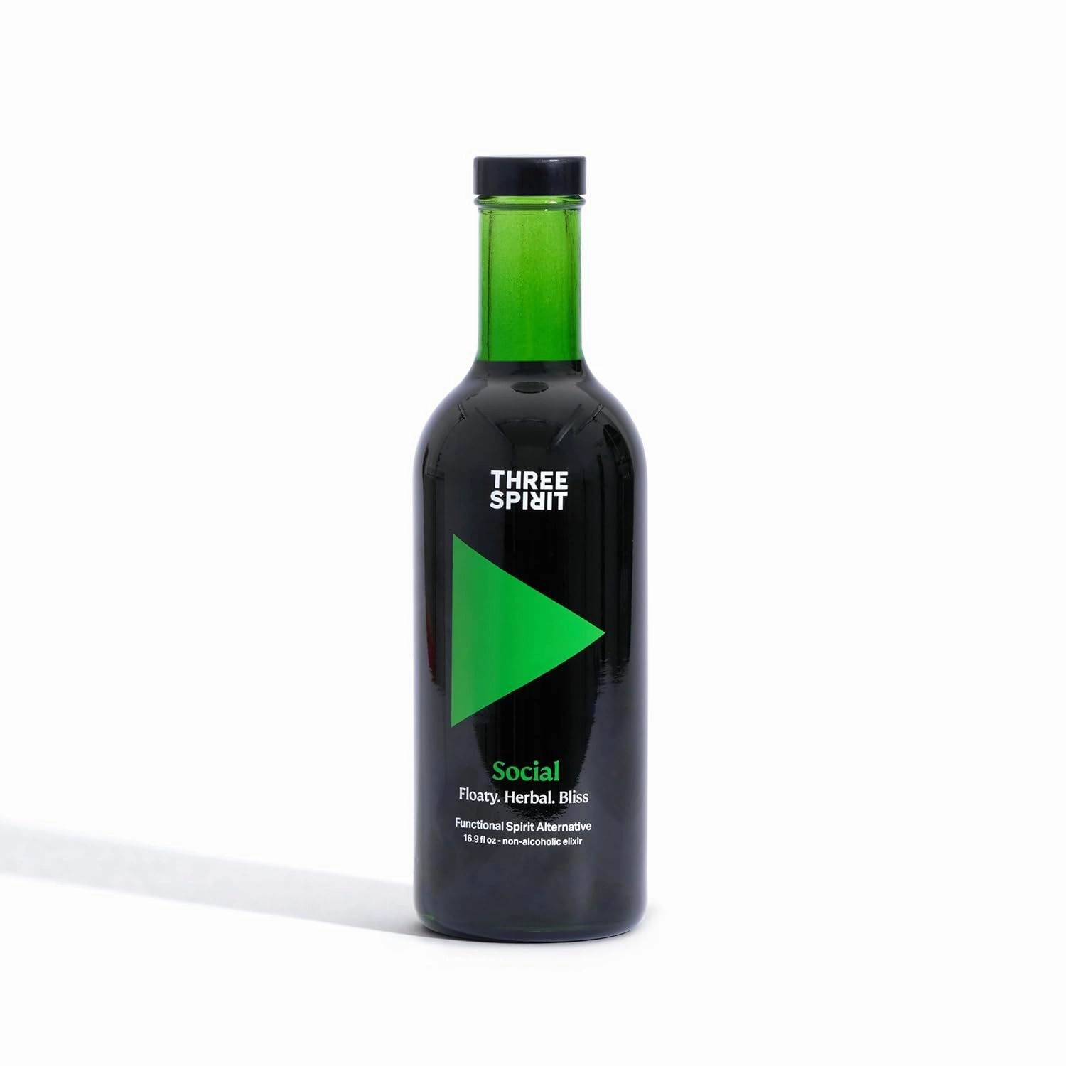 Three Spirit Non-Alcoholic Alternative Spirit - The Elixir, 50cl | Adaptogens, Cacao, Damiana & Lion's Mane | Active Botanical, Gluten Free & Vegan Drinks
