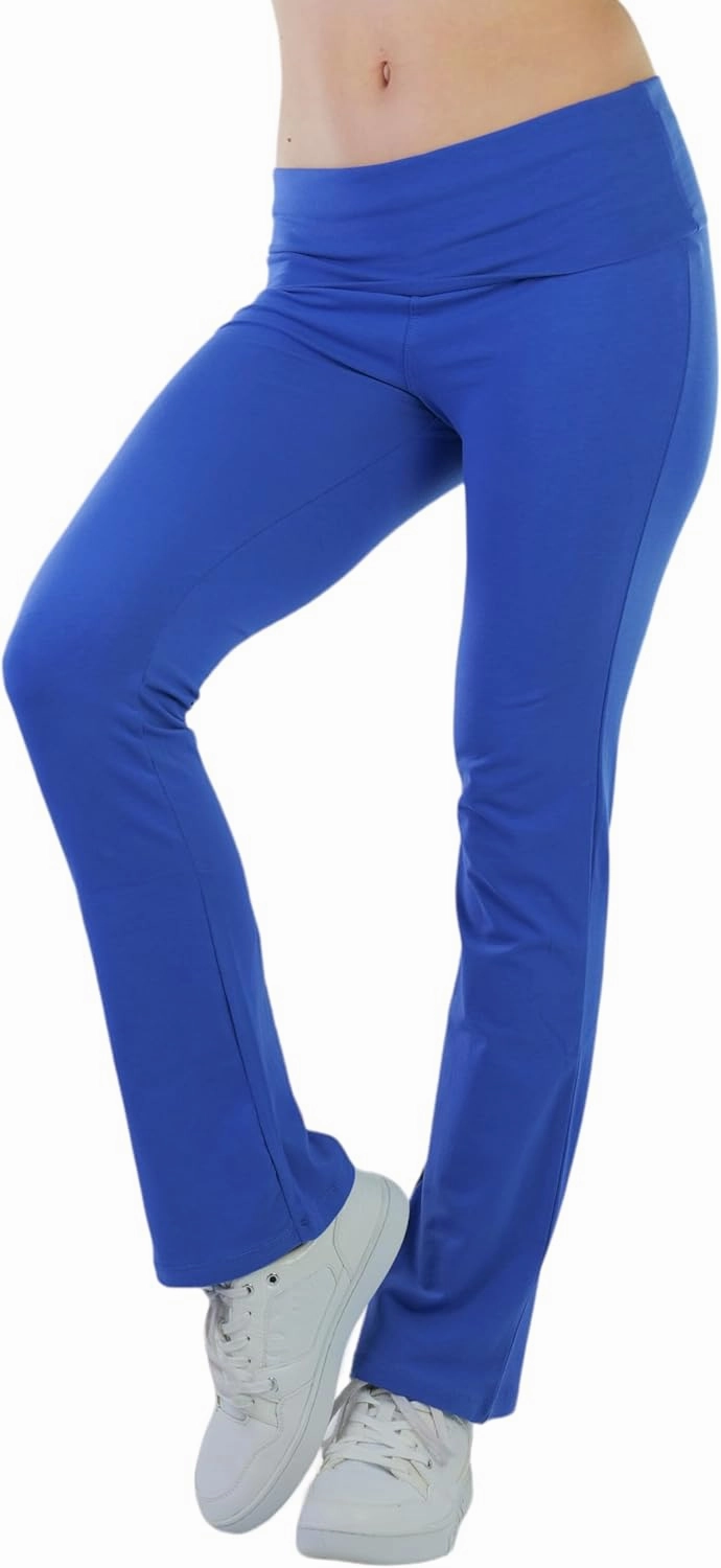 ToBeInStyle Women's Low Rise Sweatpants w/Fold-Over Waistband
