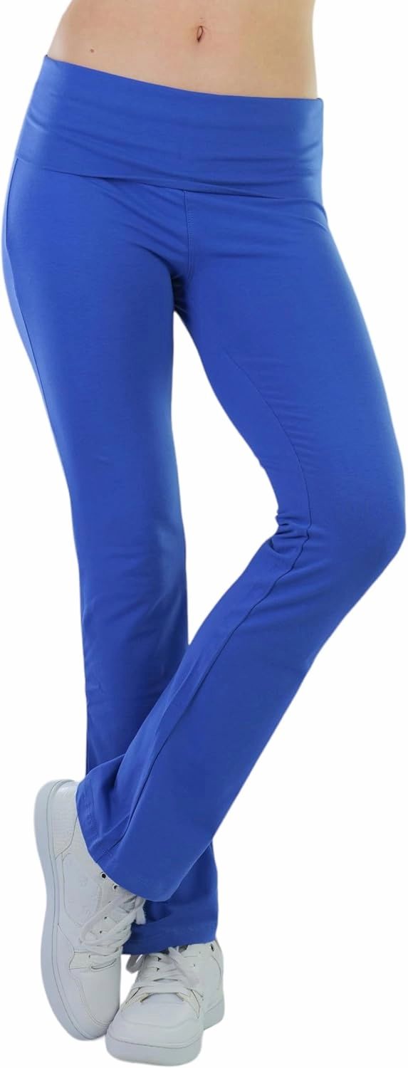 ToBeInStyle Women's Low Rise Sweatpants w/Fold-Over Waistband