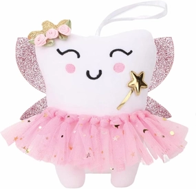 Tooth Fairy Pillow,Tooth Fairy Plush Dolls for Girls with Pocket and Glittering Wings