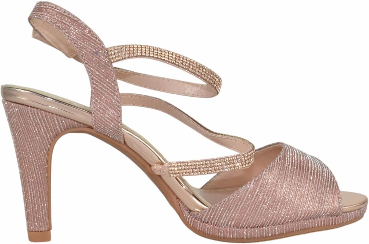 TOP Moda Shoes Women Stiletto Heels Open Peep Toe Ankle Strap Bling Rhinestone Glitter Pamela-1