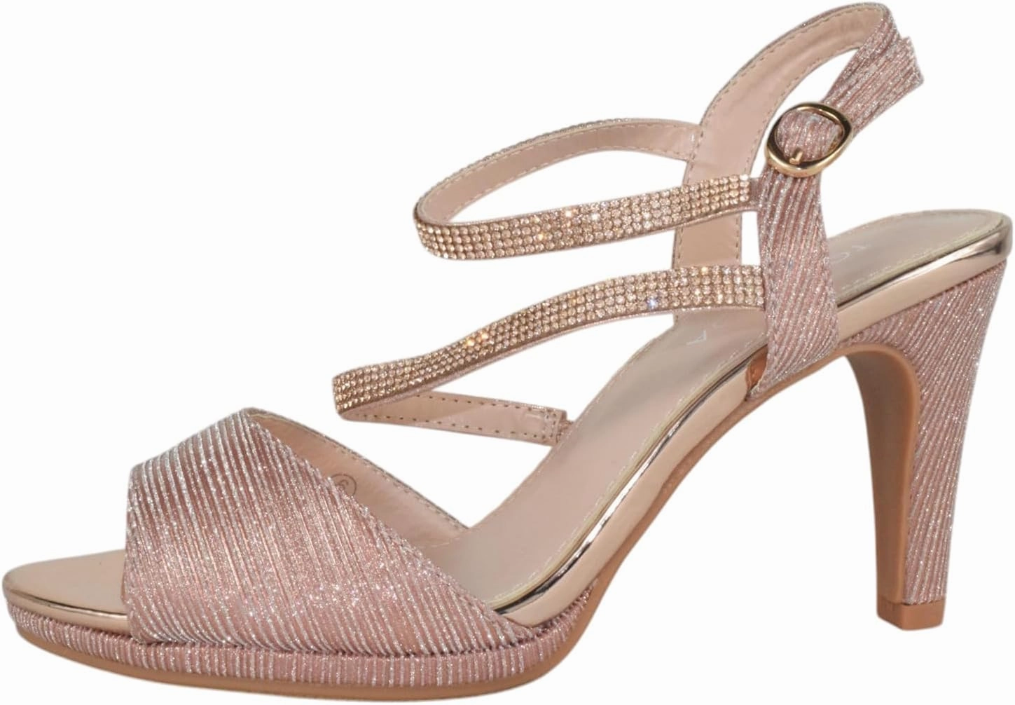 TOP Moda Shoes Women Stiletto Heels Open Peep Toe Ankle Strap Bling Rhinestone Glitter Pamela-1