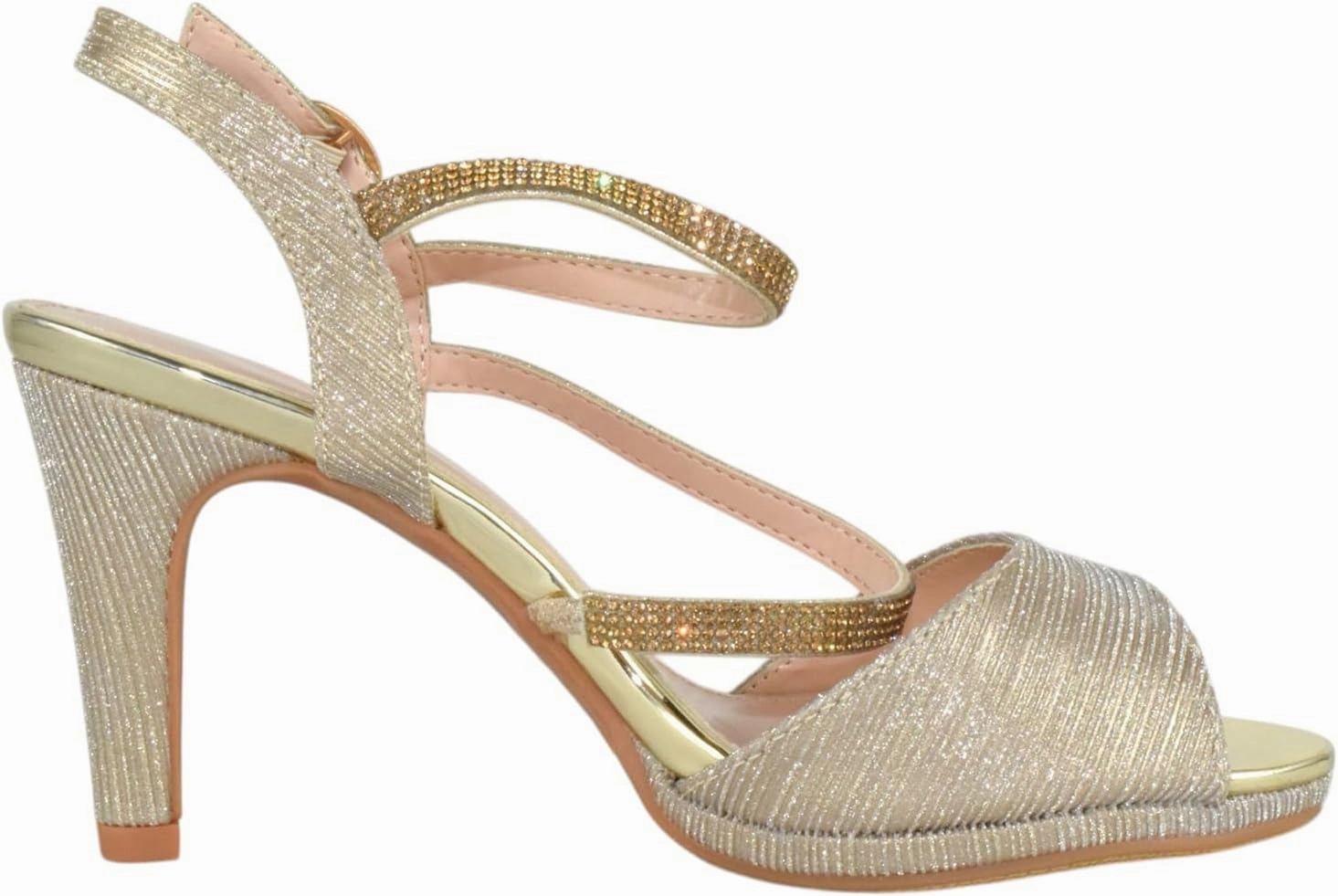 TOP Moda Shoes Women Stiletto Heels Open Peep Toe Ankle Strap Bling Rhinestone Glitter Pamela-1
