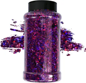 TORC 1 Pound Grape Purple Holographic Glitter 16 oz Mix Chunky Glitter Bulk for Resin Craft Cosmetic Art Festival Decoration
