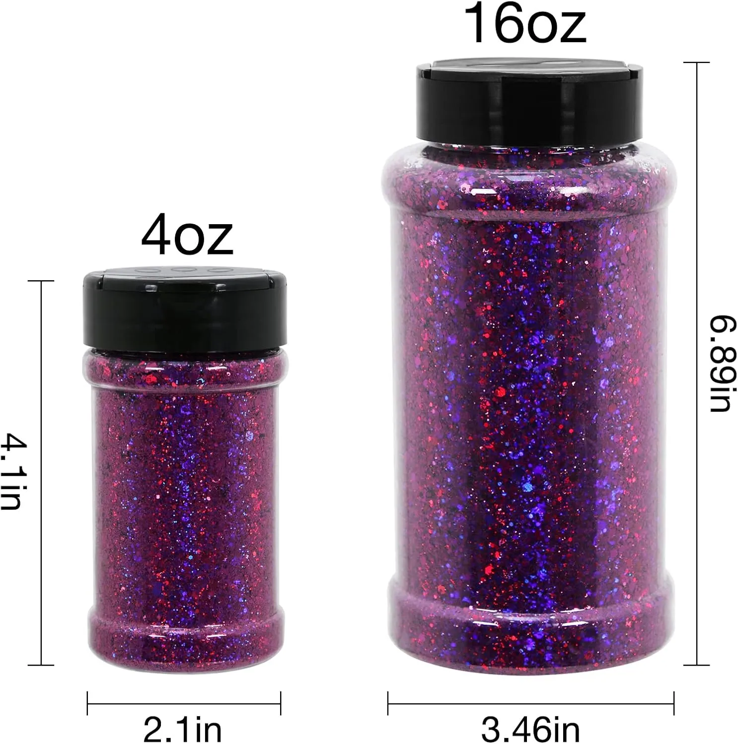 TORC 1 Pound Grape Purple Holographic Glitter 16 oz Mix Chunky Glitter Bulk for Resin Craft Cosmetic Art Festival Decoration