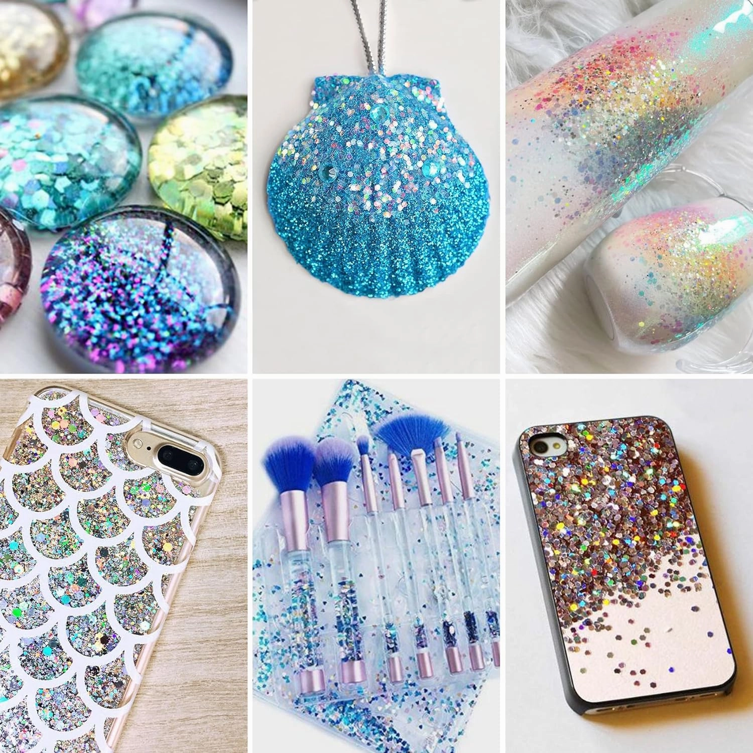 TORC 1 Pound Silver Holographic Glitter 16 OZ Mix Chunky Glitter Bulk for Resin Craft Cosmetic Art Festival Decoration